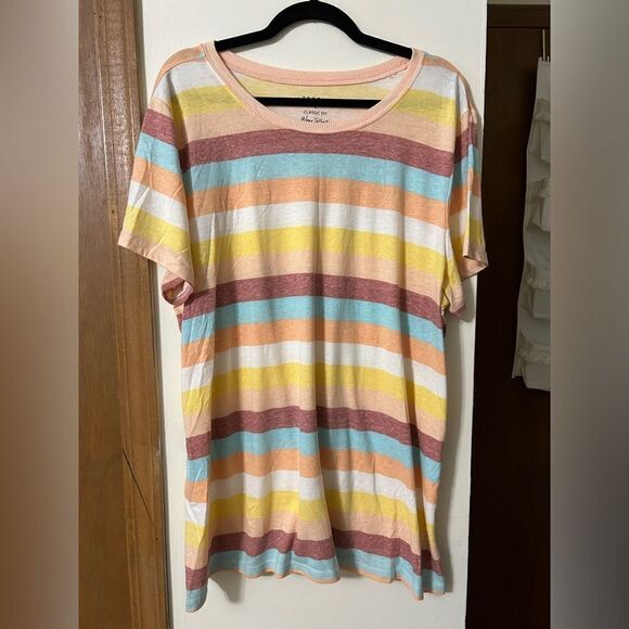 Torrid size 3 classic fit striped shirt-like new condition - Picture 1 of 3